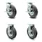 Service Caster 8 Inch Gray Pneumatic Wheel Caster Swivel with Brake Swivel Lock 2 Rigid, 2PK SCC-100S280-PNB-GRY-TLB-BSL-2-R-2 - alternate 1